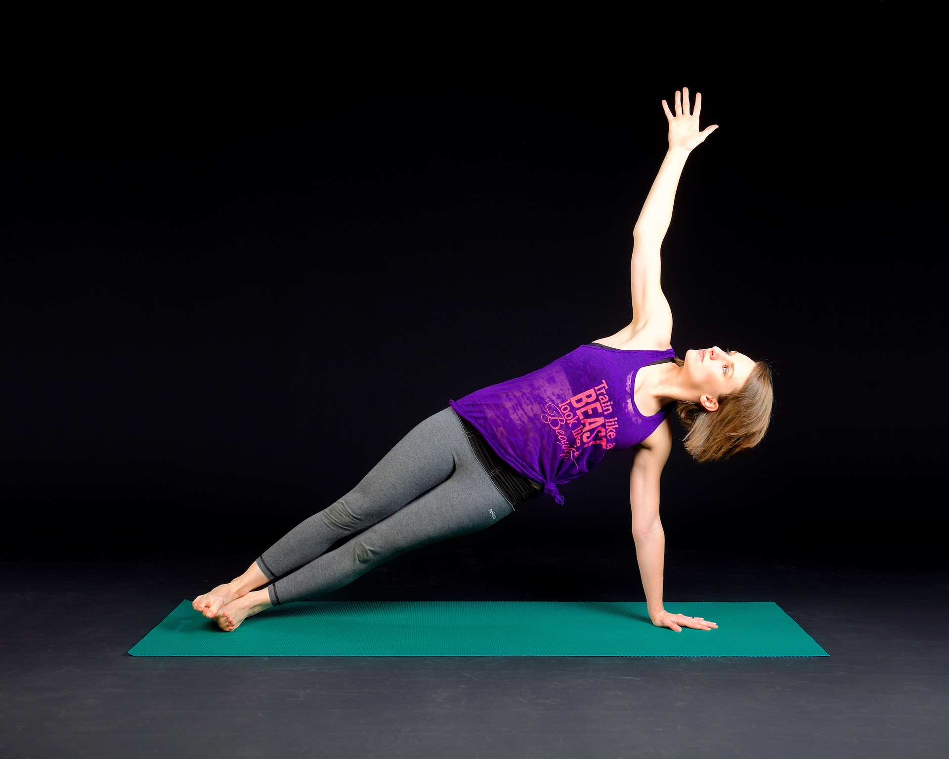 woman in plank position